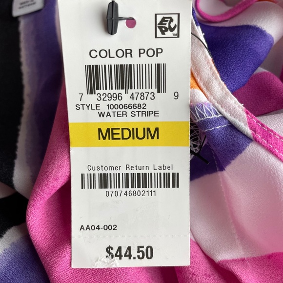 BAR III Pink Printed Spaghetti Strap Tank - J71 - Picture 4 of 8